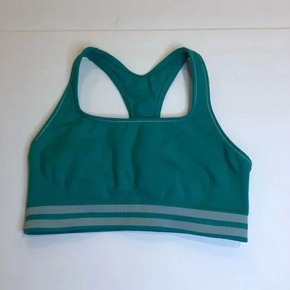 Green and gray racerback sports bra size 34 - Picture 1 of 8